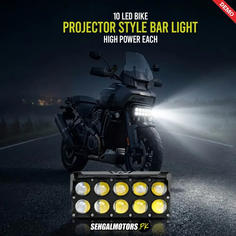 10 Led Bike Projector Style High Power Bar Light Each - For Clear Visibility 1