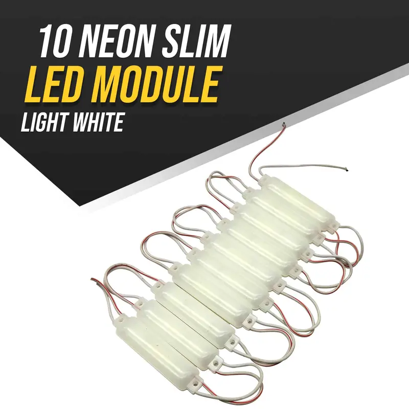 10 Neon Slim Led Module Light White 1