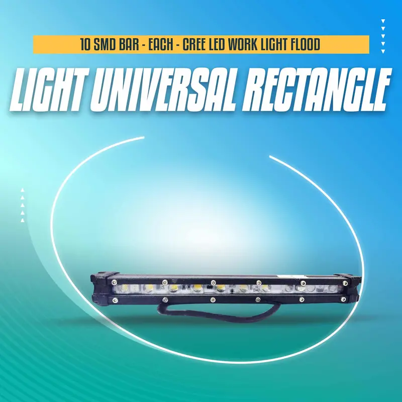 10 Smd Bar Light Universal Rectangle - Each - Cree Led Work Light Flood Spot Light Offroad Driving Led Light Bar 1