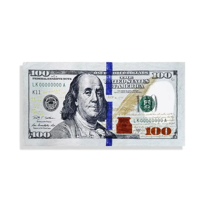 $100 Long Microfiber Towel One Sided | Us Dollar Cloth 140X70cm 250Gsm 2
