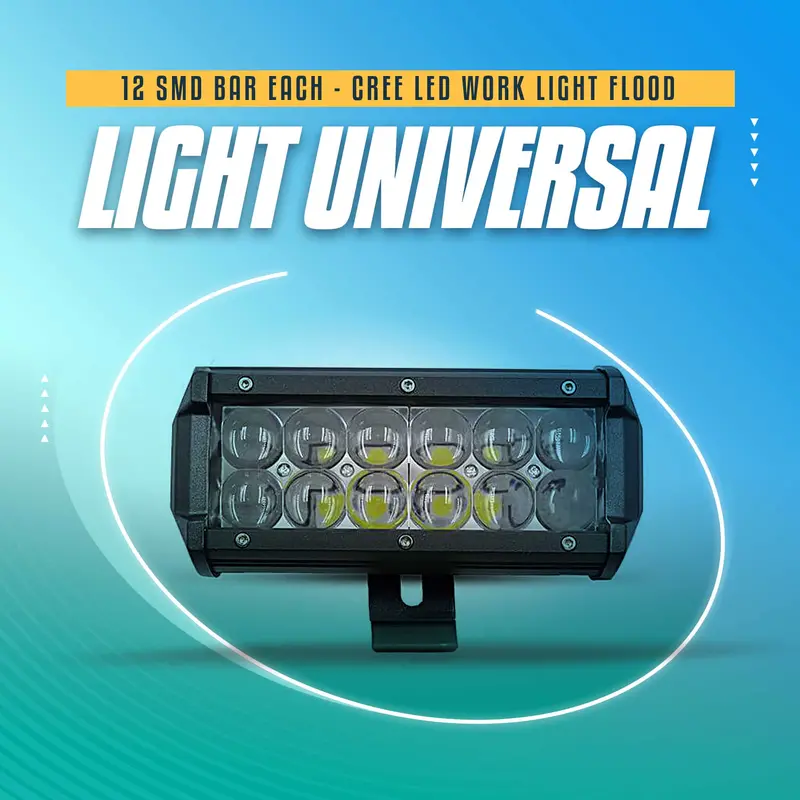 12 Smd Bar Light Universal - Each - Cree Led Work Light Flood Spot Light Offroad Driving Led Light Bar 1