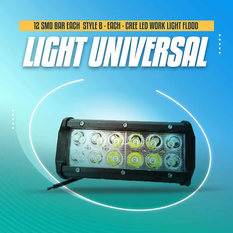 12 Smd Bar Light Universal Style B - Each - Cree Led Work Light Flood Spot Light Offroad Driving Led Light Bar 1