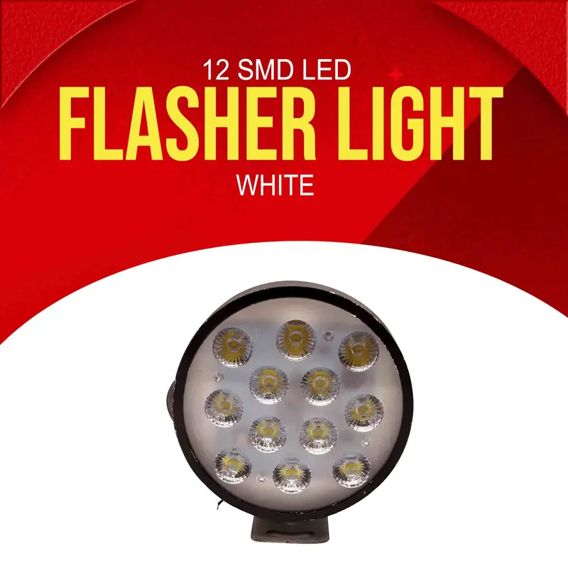 12 Smd Led Flasher Light White 1