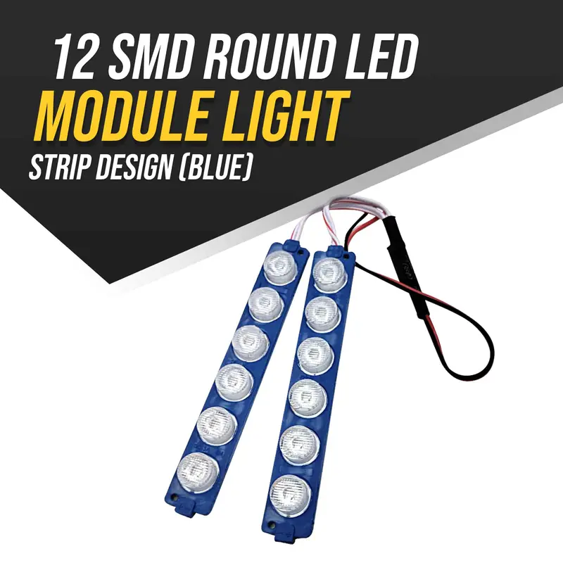 12 Smd Round Led Module Light - Strip Design (Blue) 1