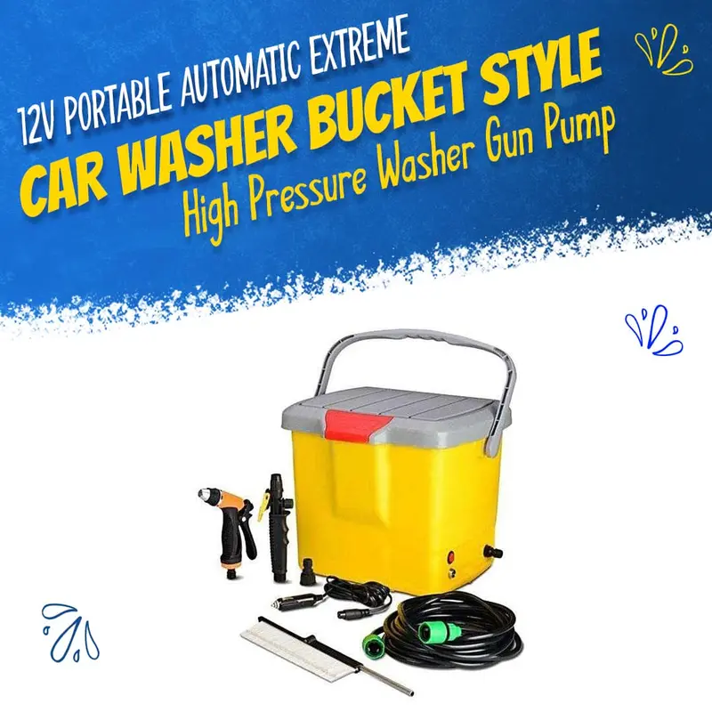 12V Portable Automatic Extreme Car Washer Bucket Style 1