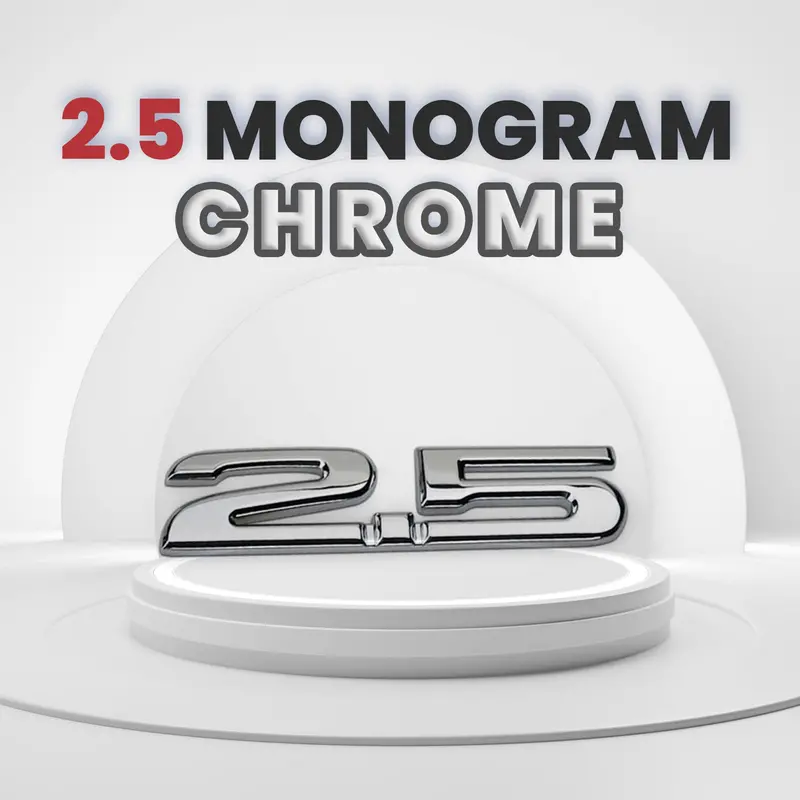"2.5" Monogram (Chrome) 1