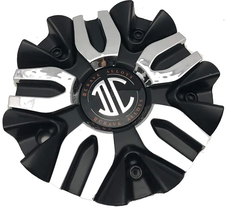2 Crave Black & Chrome Wheel Center Cap (Qty 1) # C520102 Capzsp01 1