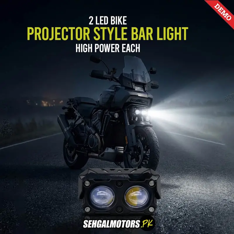 2 Led Bike Projector Style High Power Bar Light Each - For Clear Visibility 1
