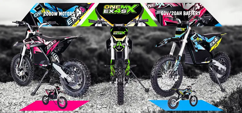 2000W 60V Teens Lithium Electric Dirt Bike | Onemx™ Ex4s 2