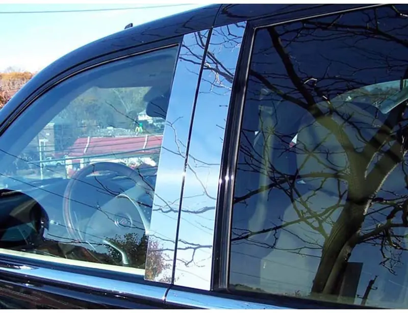2007-2014 Cadillac Escalade 4 Pc Stainless Steel Pillar Post Trim Kit 1