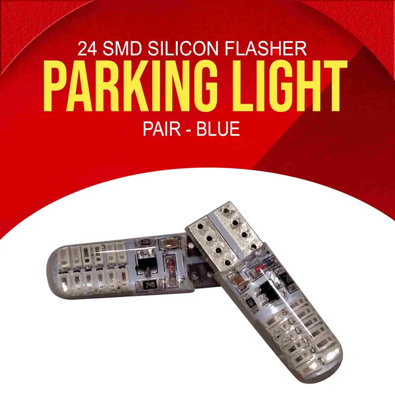 24 Smd Silicon Flasher Parking Light Pair - Blue 1