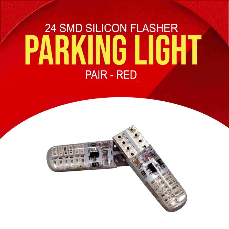 24 Smd Silicon Flasher Parking Light Pair - Red 1