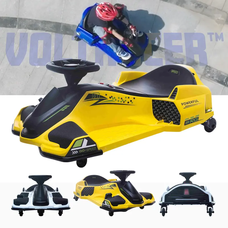24V Voltracer™ Drift Kart With Brushless Motor - Includes Safety Helmet & Shin Pads 1