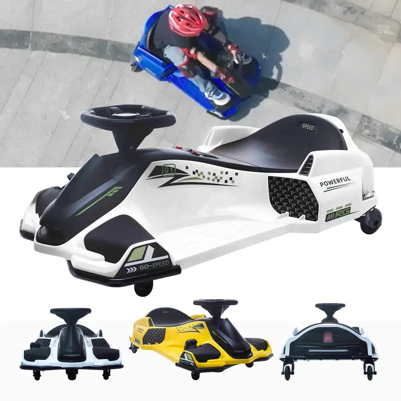 24V Voltracer™ Drift Kart With Brushless Motor - Includes Safety Helmet & Shin Pads 1