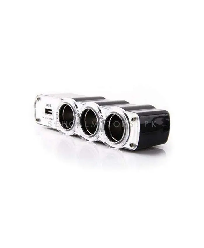 3 In 1 Socket Hub For Multiple Electronics Usage With Usb 2