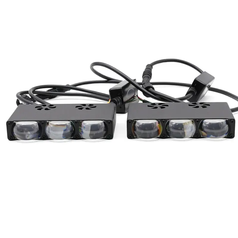 3 Led Mini Projector Led Fog Light Dual Colors For Motorbikes 2