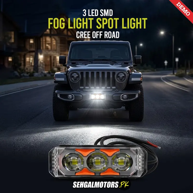 3 Led Smd Cree Off Road Fog Light Spot Light 12V-24V Each 1