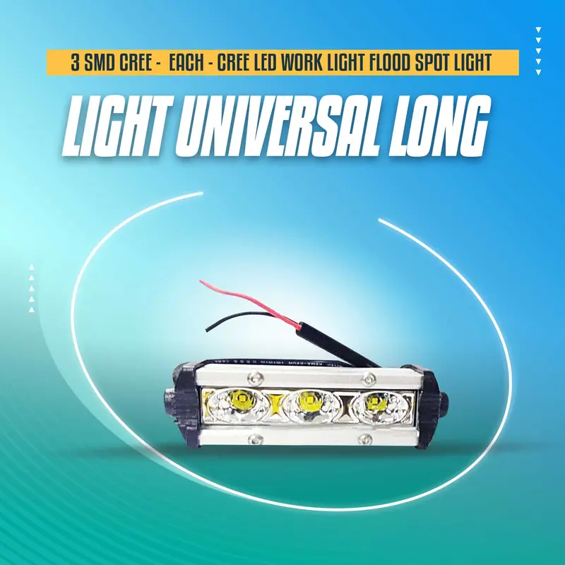 3 Smd Cree Light Universal Long - Each - Cree Led Work Light Flood Spot Light Offroad Driving Led Light Bar 1