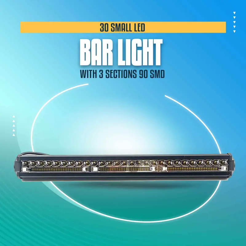 30 Small Led Bar Light With 3 Sections 90 Smd - 48.26 Cm 1