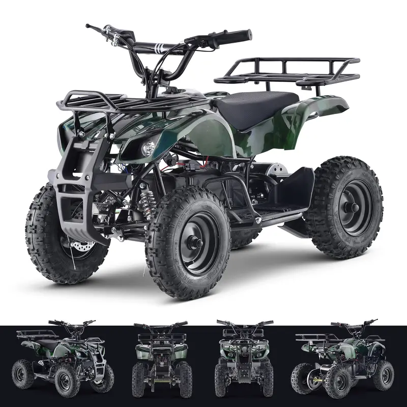 36V 1000W Kids Atv Electric Quad Bike - Army Green | Oneatv™ Ex3s 1