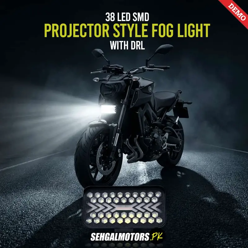 38 Led Smd Projector Style With Drl Fog Light For Bike 12V-24V 1