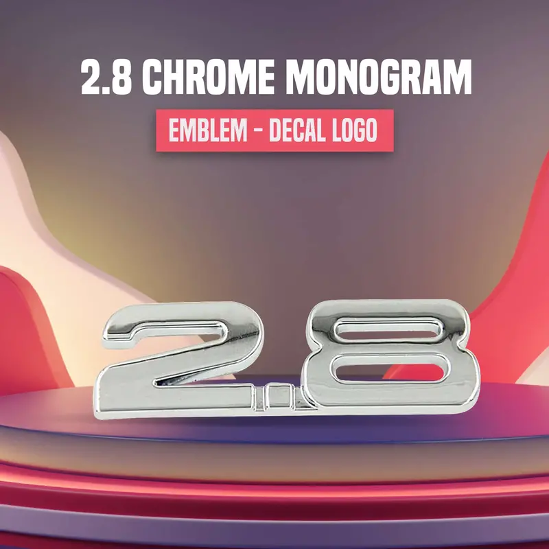 3D 2.8 Logo - Chrome 1