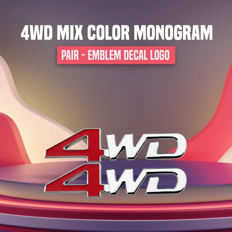 3D Metal 4Wd Logo Mix Color 1