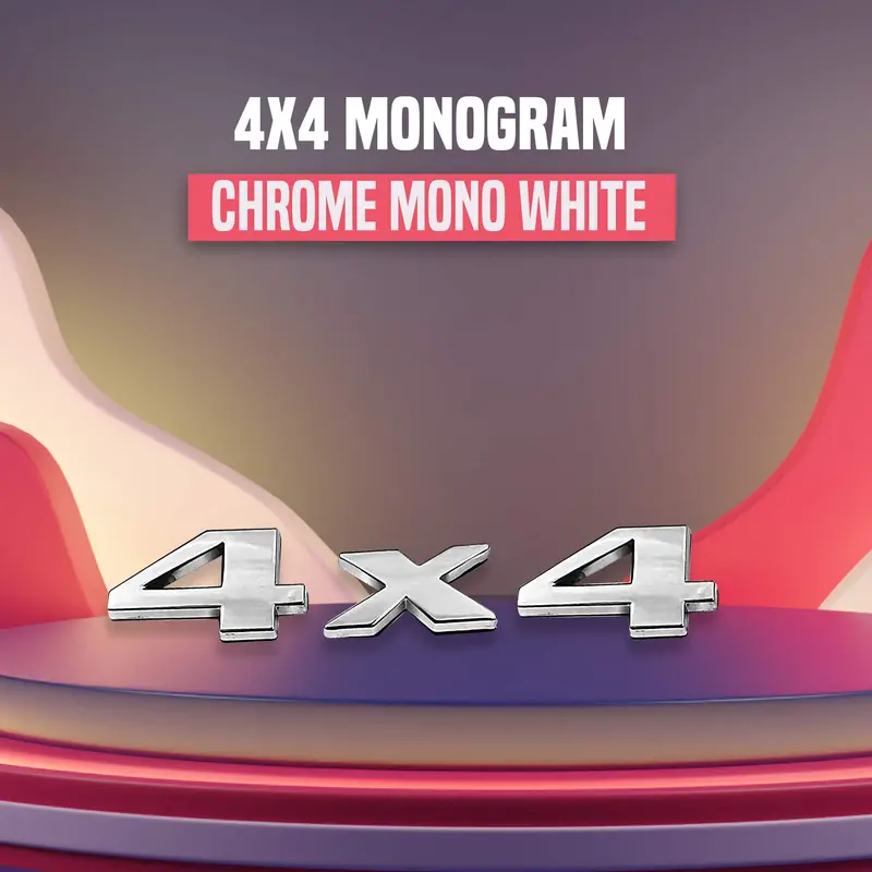 3D Metal 4X4 Logo Chrome 1