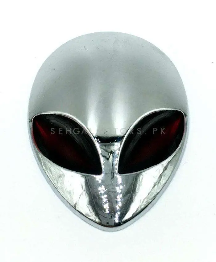 3D Metal Allien Logo Silver 2