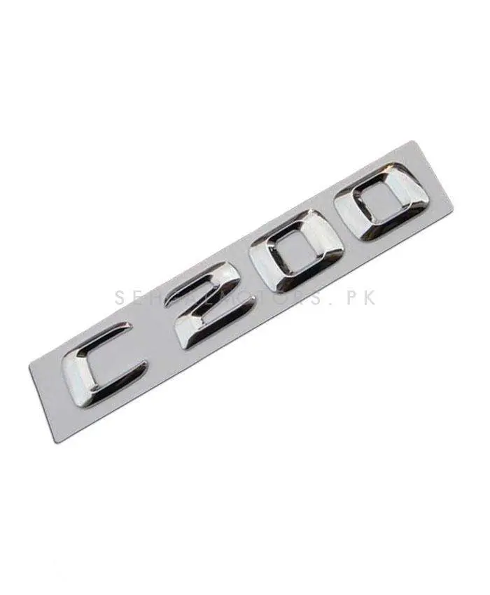 3D Metal C200 Logo Trunk Logo - For Mercedes Chrome 2