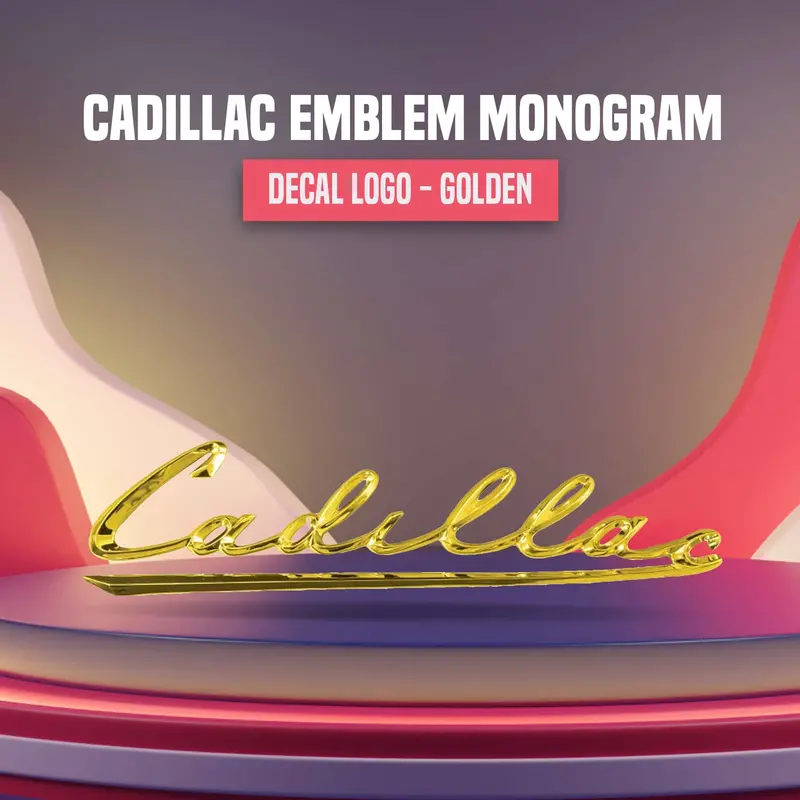 3D Metal Cadillac Logo Chrome 1