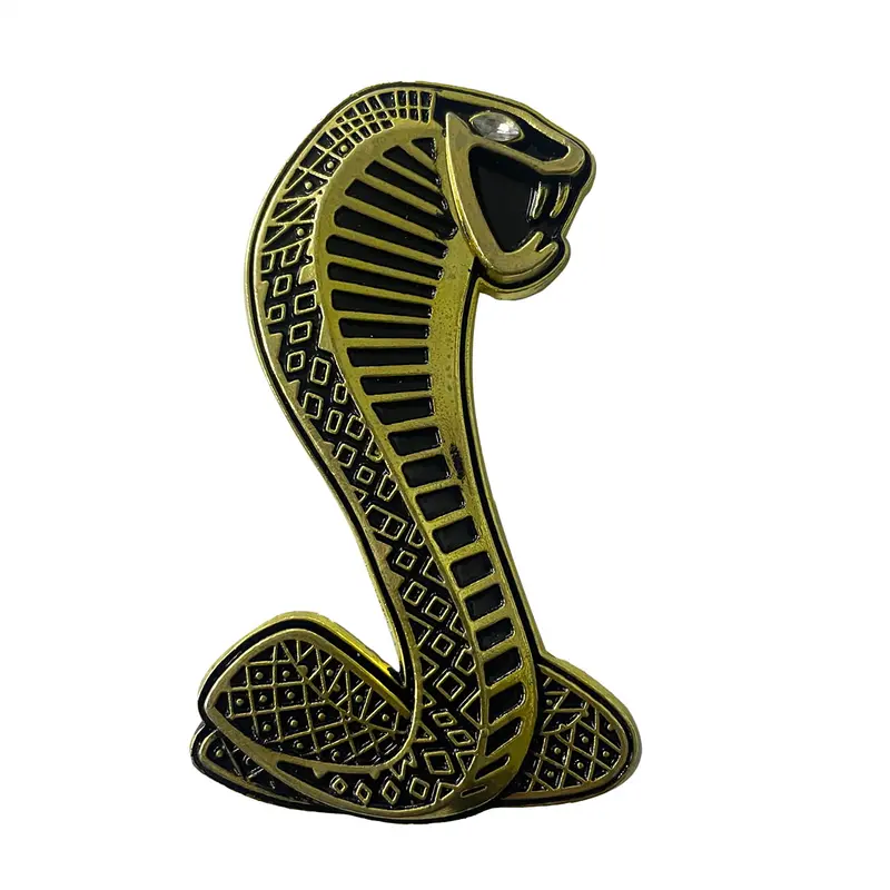 3D Metal Cobra Logo Black Golden 2