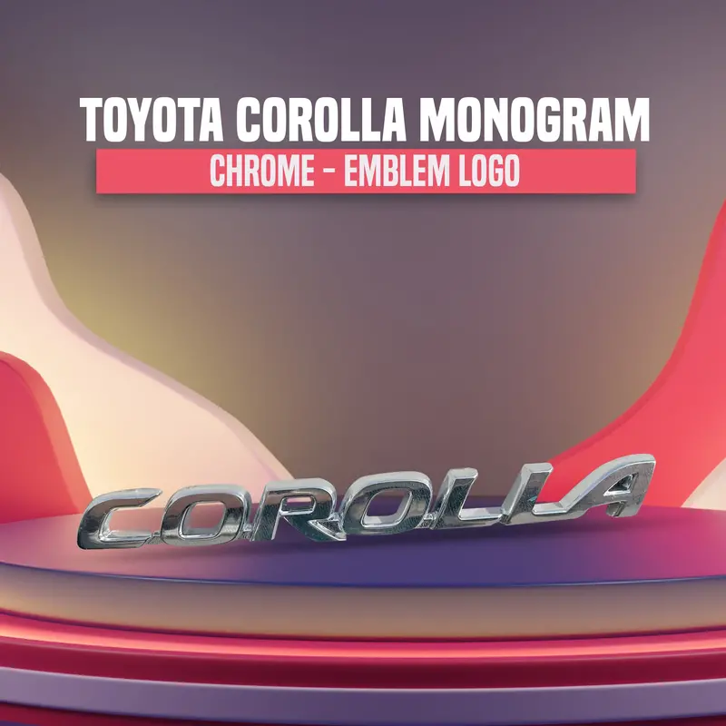 3D Metal Corolla Logo Chrome 1