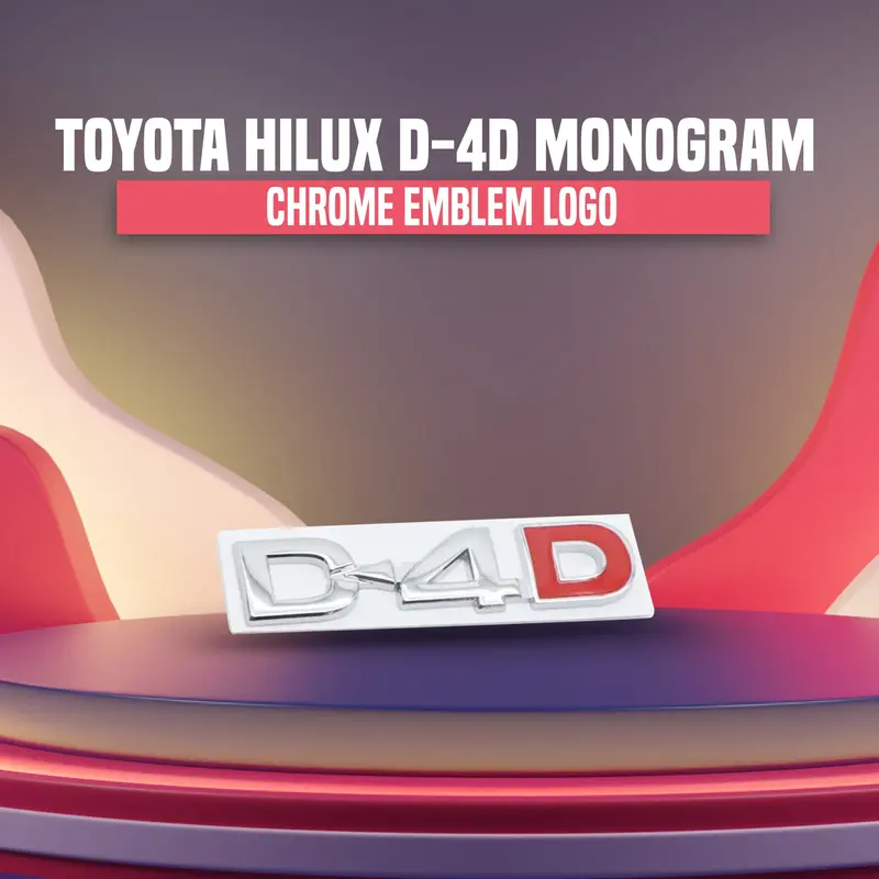 3D Metal D-4D Logo Chrome 1