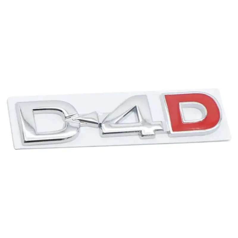3D Metal D-4D Logo Chrome 2