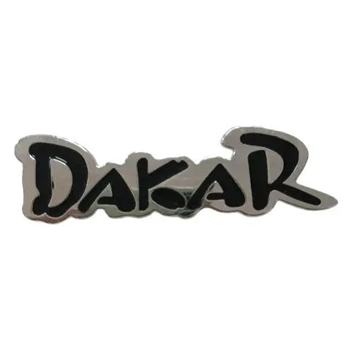 3D Metal Dakar Logo Black Chrome 2