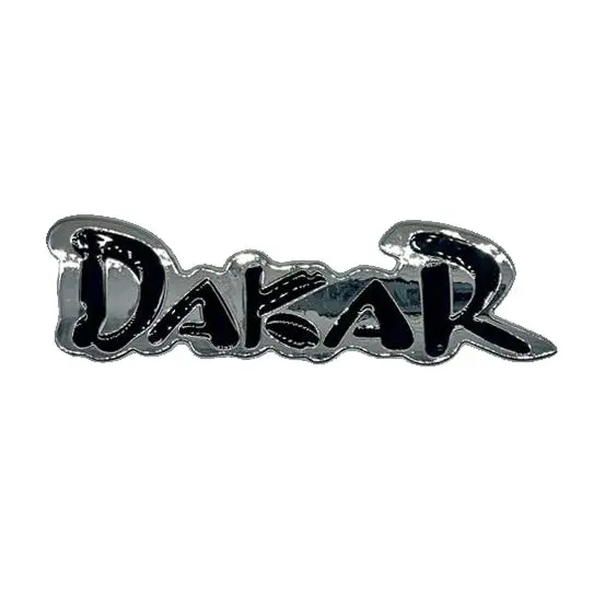 3D Metal Dakar Logo Black Chrome Design - B 2