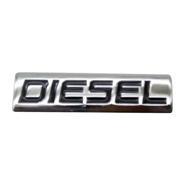 3D Metal Diesel Logo Black Chrome Slim 2
