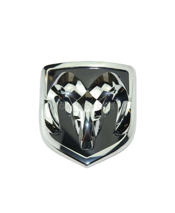 3D Metal Dodge Logo Black Chrome 2