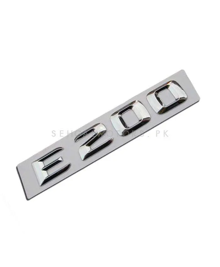 3D Metal E200 Logo Trunk Logo - For Mercedes Chrome 2