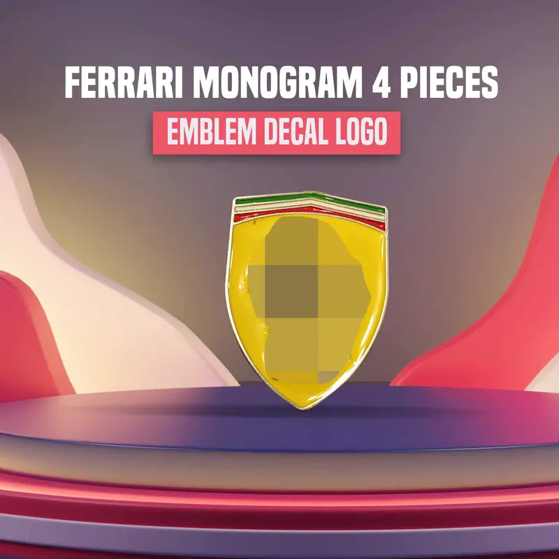 3D Metal Ferrari Logo 1