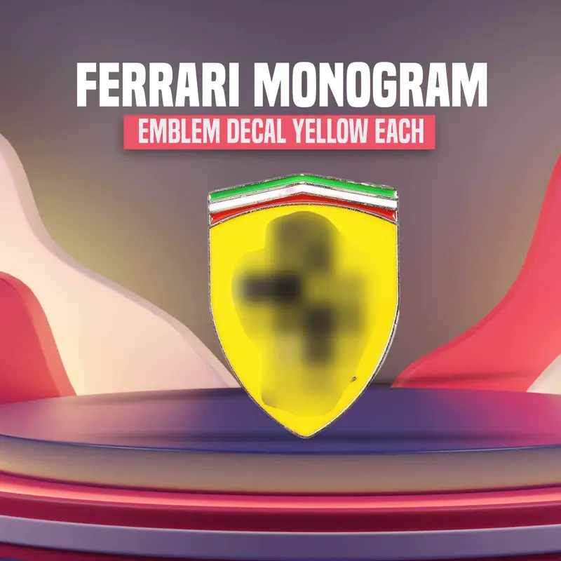 3D Metal Ferrari Logo 1
