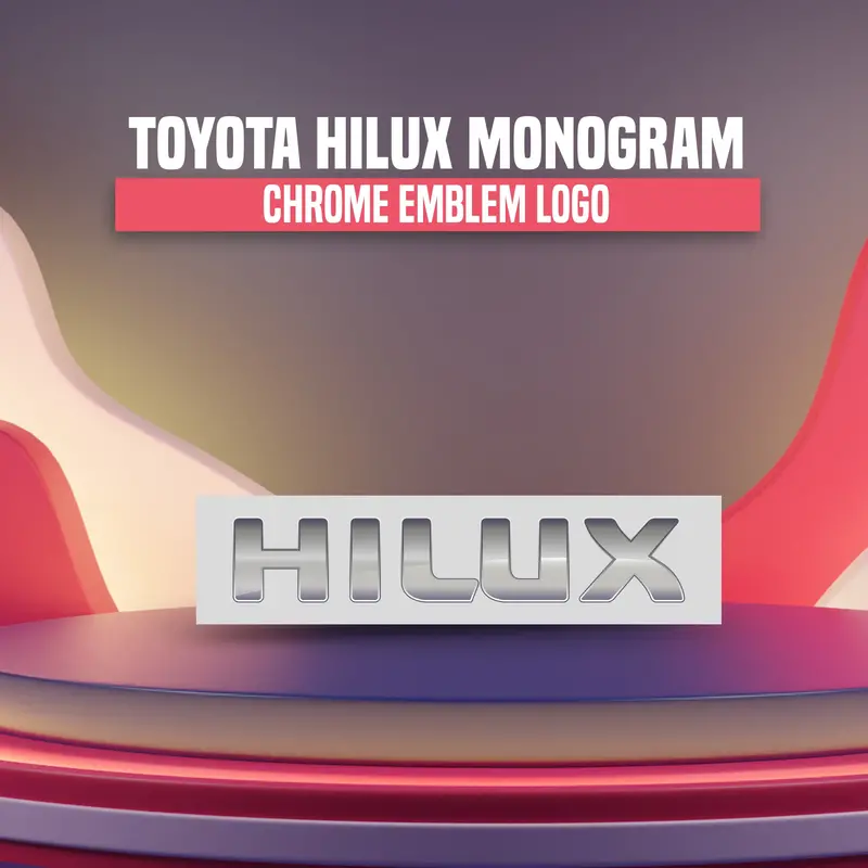 3D Metal Hilux Logo Chrome 1