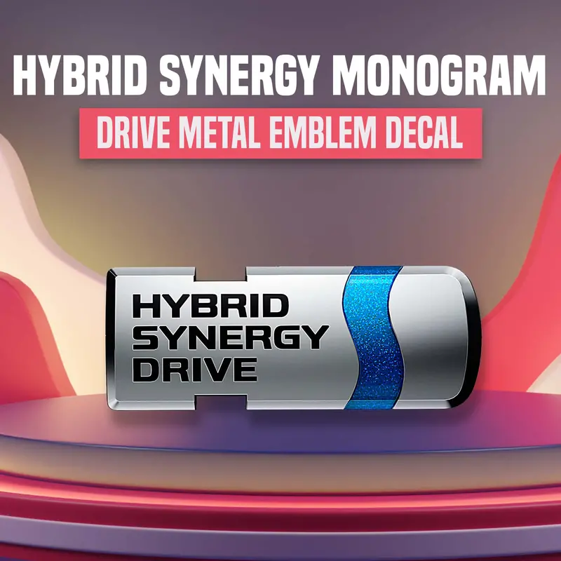 3D Metal Hybrid Synergy Drive Logo Monogram 1