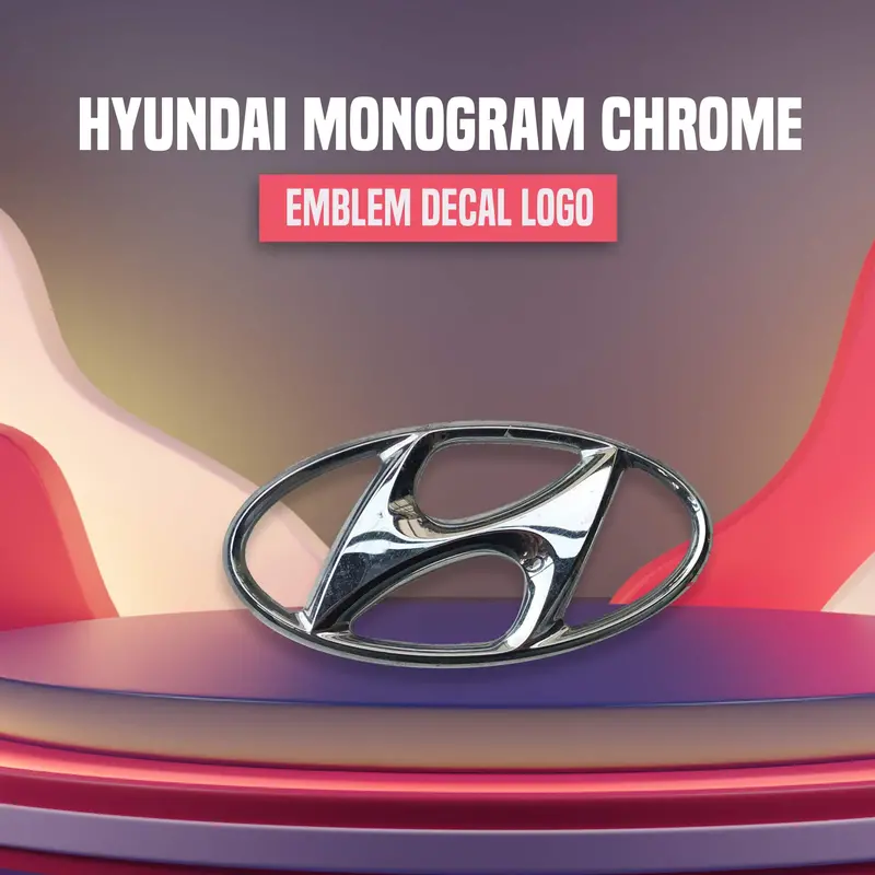 3D Metal Hyundai Logo Chrome 1