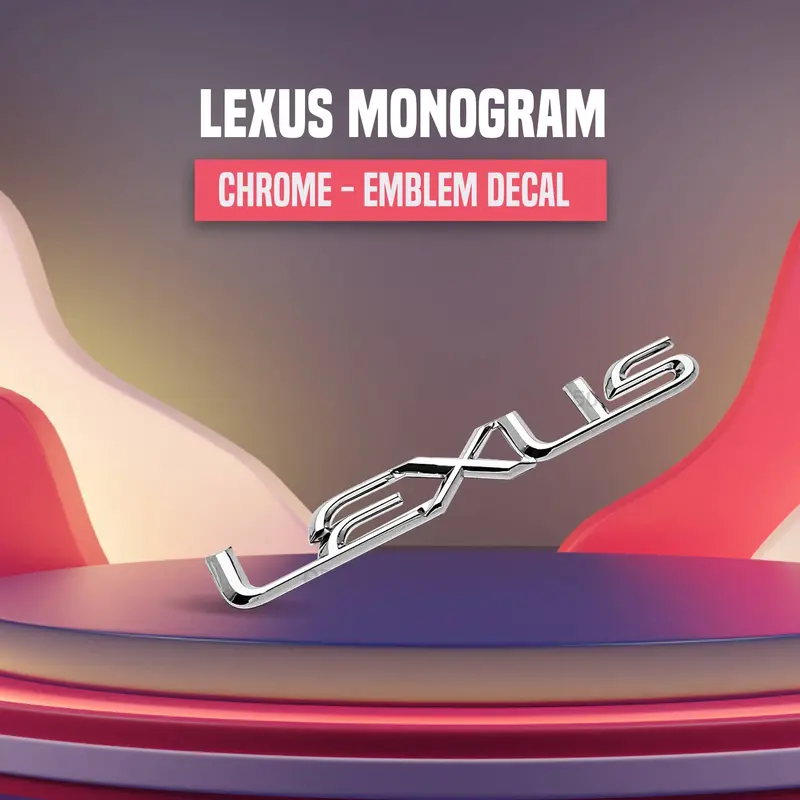 3D Metal Lexus Logo Chrome 1
