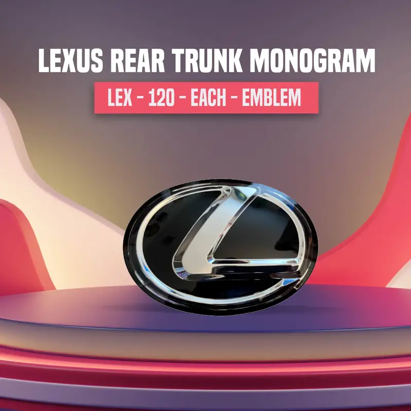 3D Metal Lexus Rear Trunk Logo Black 1