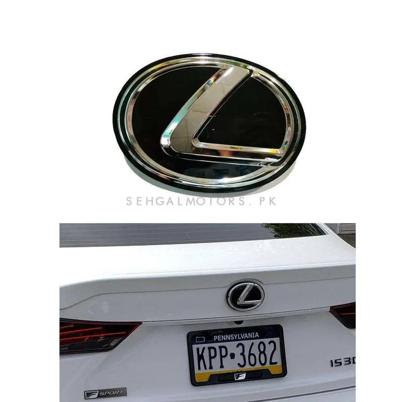 3D Metal Lexus Rear Trunk Logo Black 2