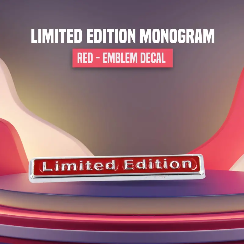 3D Metal Limited Edition Logo Red Chrome 1