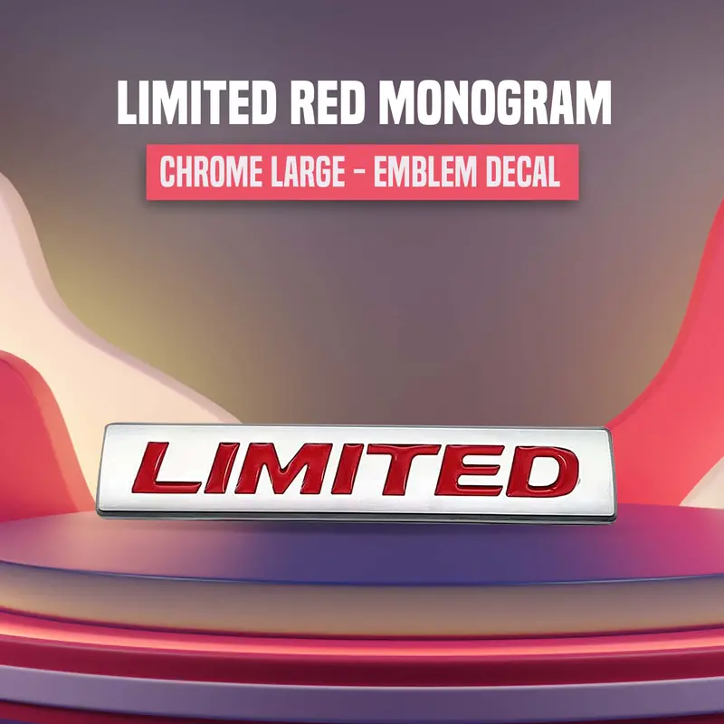 3D Metal Limited Logo Red Chrome Large 1